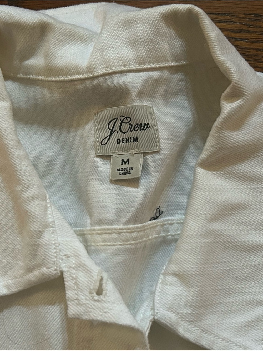 J. Crew White Denim Jacket - Classic Jean Style - Picture 3 of 3